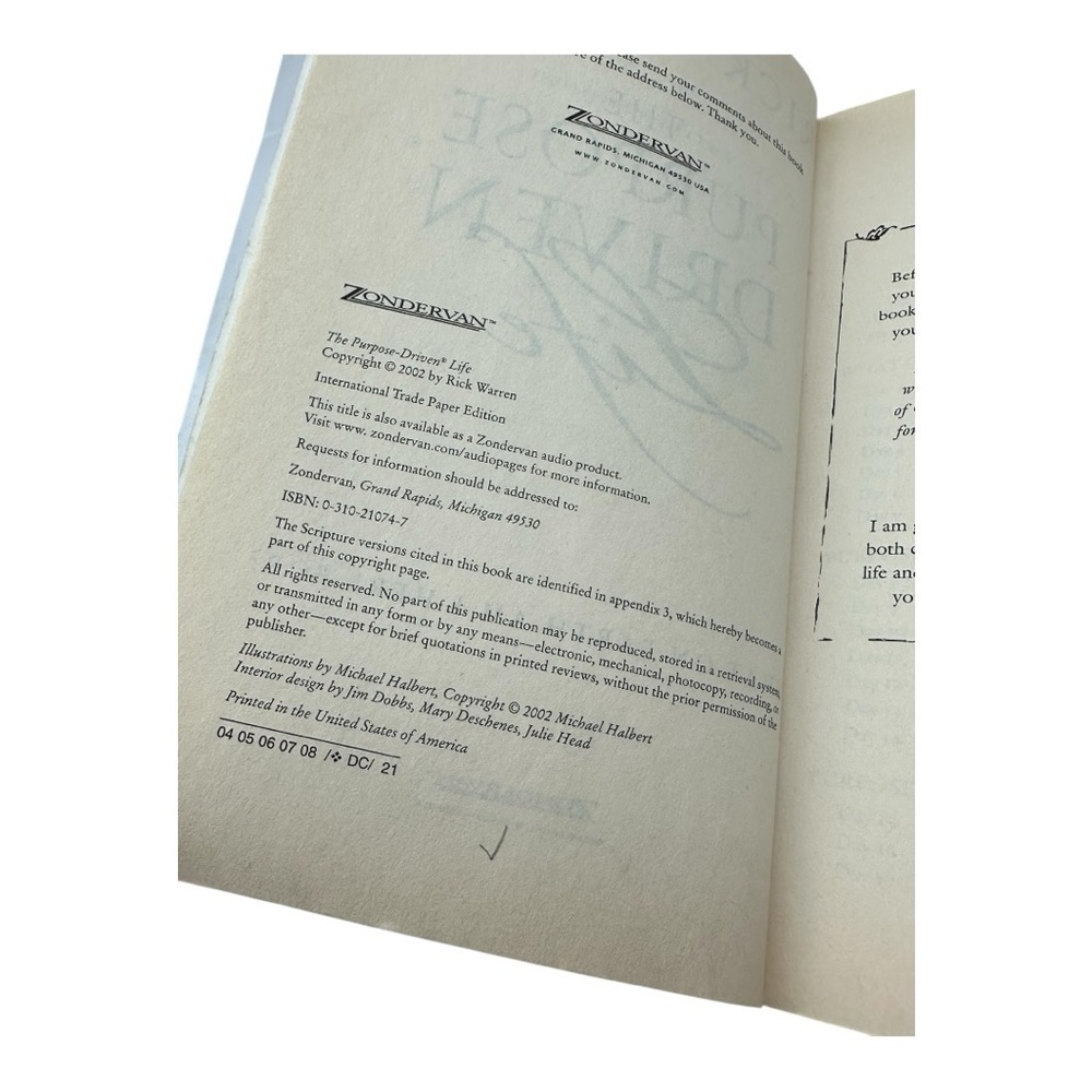 Purpose Driven Life Rick Warren Paperback - Picture 7 of 10